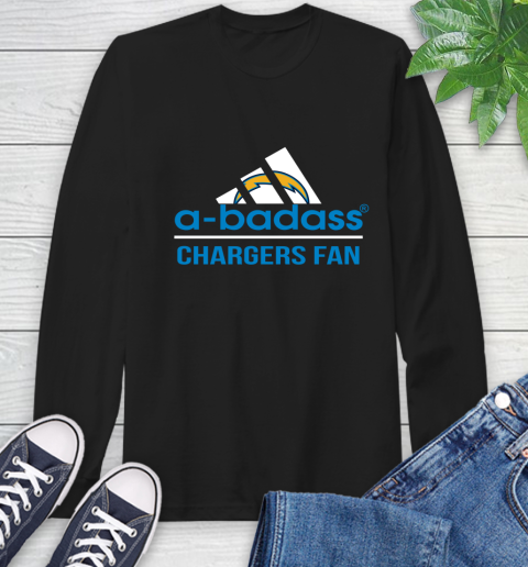 San Diego Chargers NFL Football A Badass Adidas Adoring Fan Sports Long Sleeve T-Shirt
