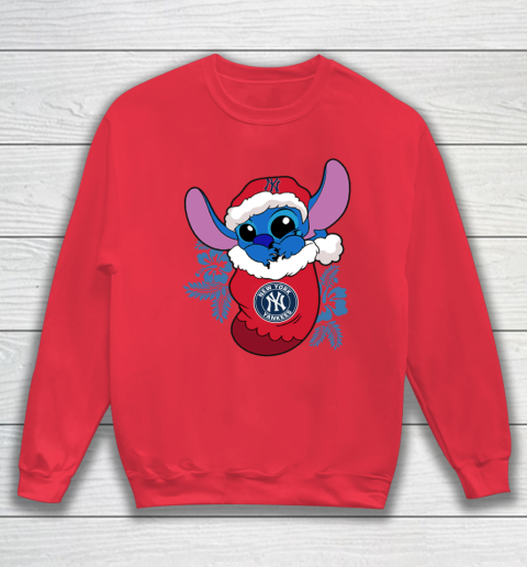 New York Yankees Christmas Stitch In The Sock Funny Disney MLB Sweatshirt 8