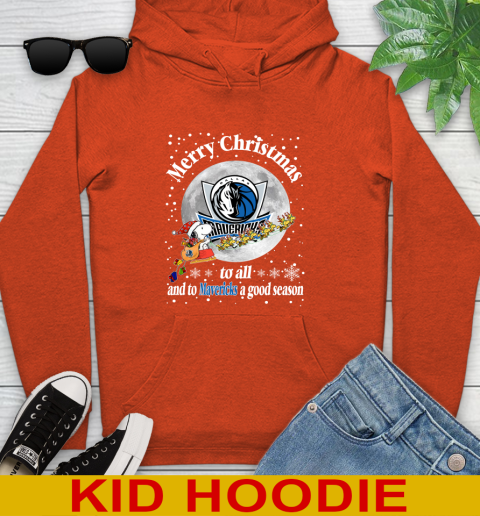 Dallas Mavericks Merry Christmas To All And To Mavericks A Good Season NBA Basketball Sports Youth Hoodie 4