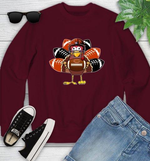 Chicago Bears Turkey Thanksgiving Day Youth Sweatshirt 5