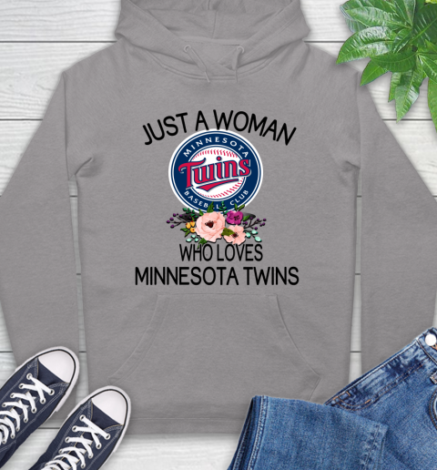 MLB Just A Woman Who Loves Minnesota Twins Baseball Sports Hoodie 4