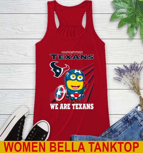 NFL Football Houston Texans Captain America Marvel Avengers Minion Shirt Racerback Tank 4