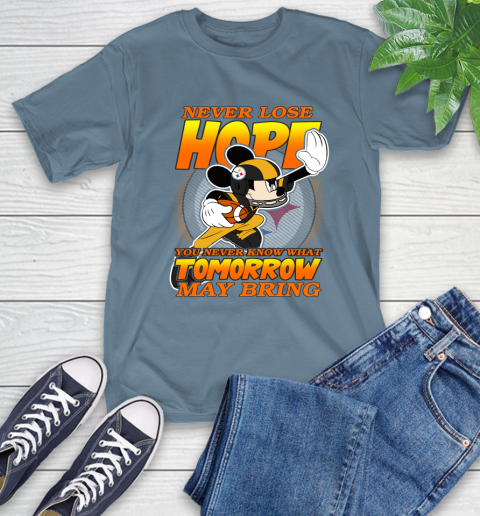 Pittsburgh Steelers NFL Football Mickey Disney Never Lose Hope T-Shirt 8