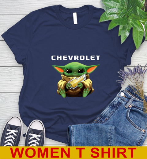 Star Wars Baby Yoda Hugs Chevrolet Car Shirt 96
