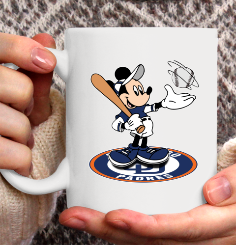 MLB Baseball San Diego Padres Cheerful Mickey Disney Shirt Ceramic Mug 11oz 2