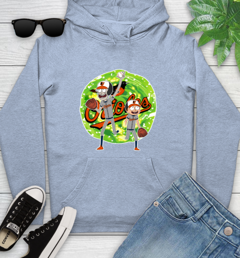 MLB Baltimore Orioles Rick And Morty Baseball Sports Youth Hoodie 10