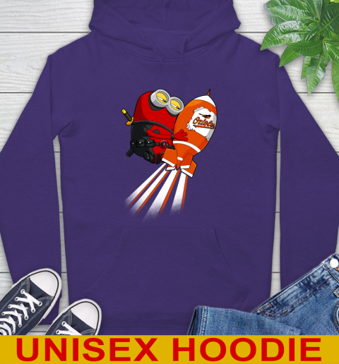 MLB Baseball Baltimore Orioles Deadpool Minion Marvel Shirt Hoodie 5