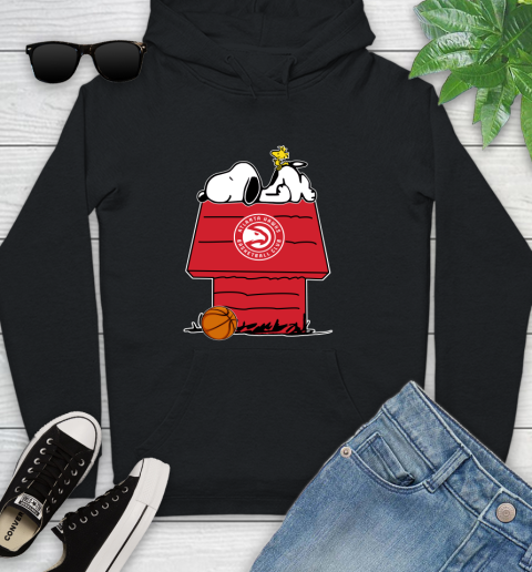 Atlanta Hawks NBA Basketball Snoopy Woodstock The Peanuts Movie Youth Hoodie 2