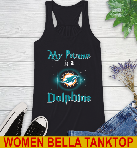 NFL Football Harry Potter My Patronus Is A Miami Dolphins Racerback Tank