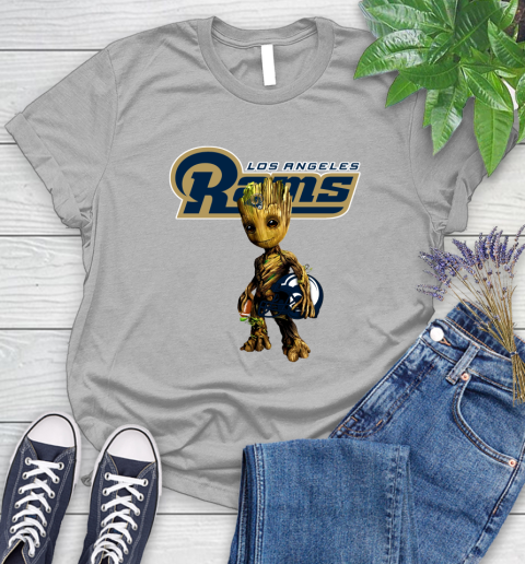 Los Angeles Rams NFL Football Groot Marvel Guardians Of The Galaxy Women's T-Shirt 5