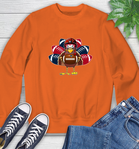 New England Patriots Turkey Thanksgiving Day Sweatshirt 4