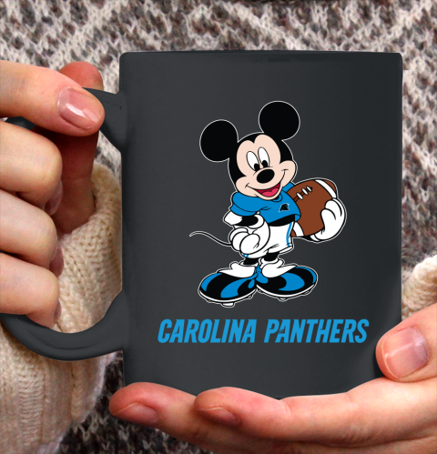 NFL Football Carolina Panthers Cheerful Mickey Mouse Shirt Ceramic Mug 15oz