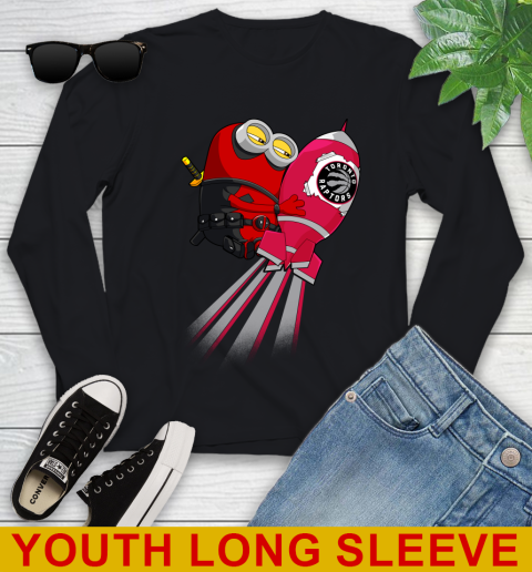 NBA Basketball Toronto Raptors Deadpool Minion Marvel Shirt Youth Long Sleeve