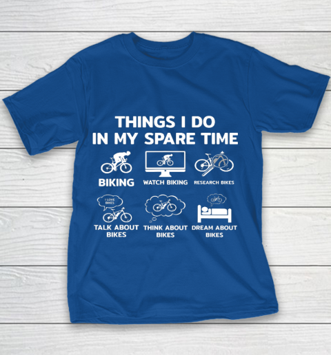 Things I Do In My Spare Time Mountain Bike Biking Funny Gift Youth T-Shirt 6