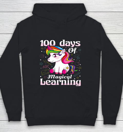 100th Day of School Unicorn T Shirt Girls 100 Days of School Youth Hoodie