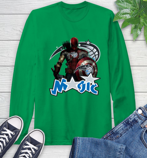 Philadelphia 76ers NBA Basketball Captain America Thor Spider Man Hawkeye Avengers Long Sleeve T-Shirt 7