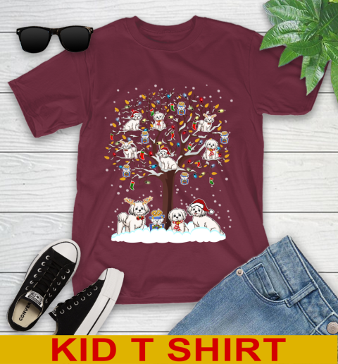 Maltese dog pet lover light christmas tree shirt 101