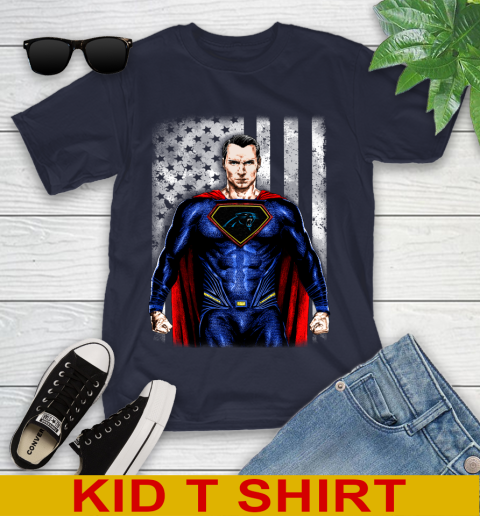NFL Football Carolina Panthers Superman DC Shirt Youth T-Shirt 2