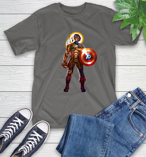 NFL Captain America Marvel Avengers Endgame Football Sports Washington Redskins T-Shirt 9