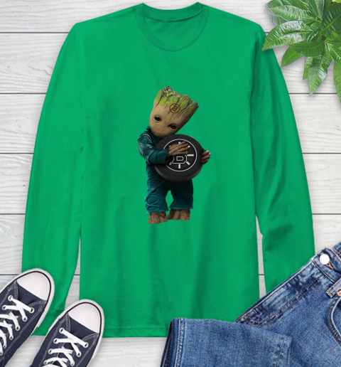 NHL Groot Guardians Of The Galaxy Hockey Sports Boston Bruins Long Sleeve T-Shirt 7