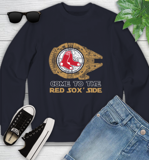 MLB Come To The Boston Red Sox Side Star Wars Baseball Sports Youth Sweatshirt 2