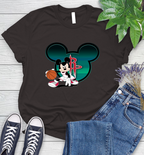 NBA Houston Rockets Mickey Mouse Disney Basketball Women's T-Shirt 8