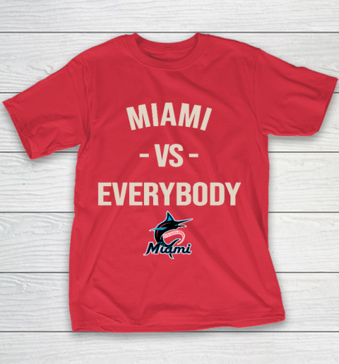 Miami Marlins Vs Everybody Youth T-Shirt 7