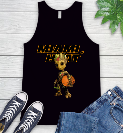 Miami Heat NBA Basketball Groot Marvel Guardians Of The Galaxy Tank Top 2