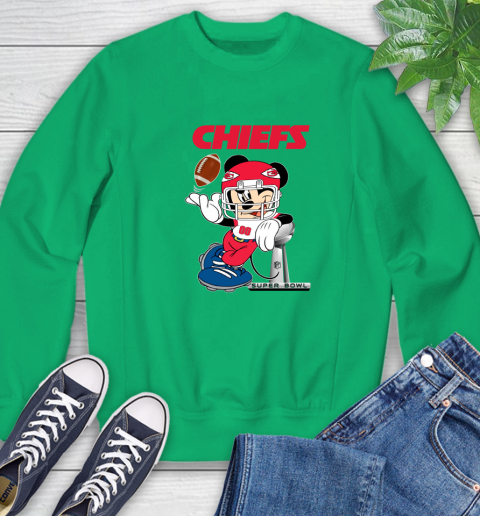 NFL Kansas city chiefs Mickey Mouse Disney Super Bowl Football T Shirt Sweatshirt 6