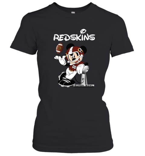 Mickey Redskins Taking The Super Bowl Trophy Football Women's T-Shirt