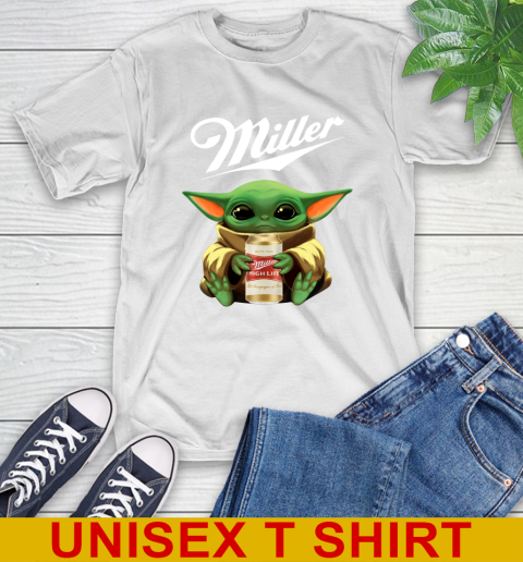 Star Wars Baby Yoda Hugs Miller High Life Beer Shirt