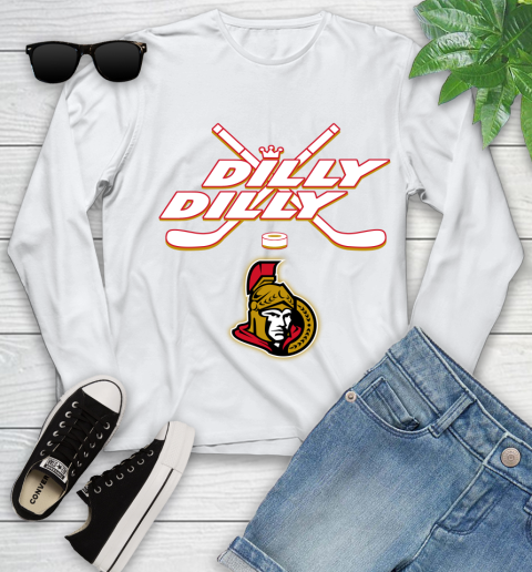 NHL Ottawa Senators Dilly Dilly Hockey Sports Youth Long Sleeve