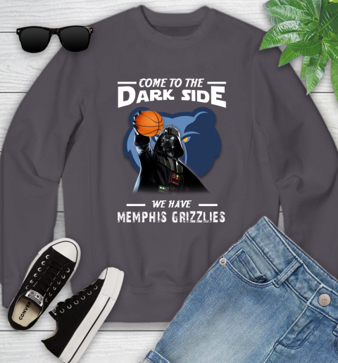 NBA Come To The Dark Side We Have Memphis Grizzlies Star Wars Darth Vader Basketball Youth Sweatshirt 5