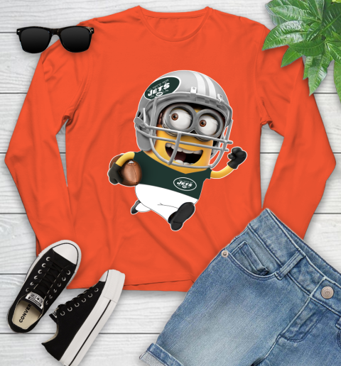 NFL New York Jets Minions Disney Football Sports Youth Long Sleeve 4