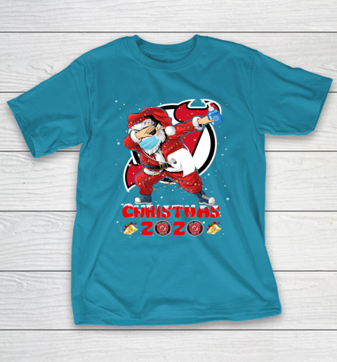 New Jersey Devils Funny Santa Claus Dabbing Christmas 2020 NHL T-Shirt 7