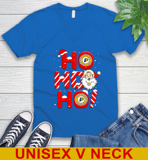Indiana Pacers NBA Basketball Ho Ho Ho Santa Claus Merry Christmas Shirt V-Neck T-Shirt 5