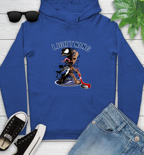 NHL Tampa Bay Lightning Hockey Venom Groot Guardians Of The Galaxy Youth Hoodie 9