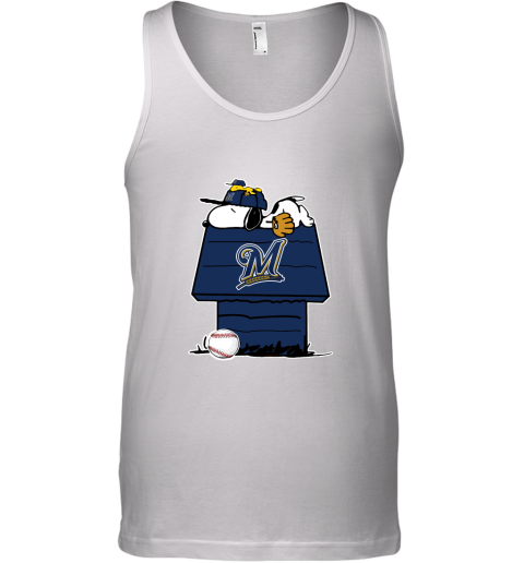 Milwaukee Brewers Snoopy And Woodstock Resting Together MLB Tank Top