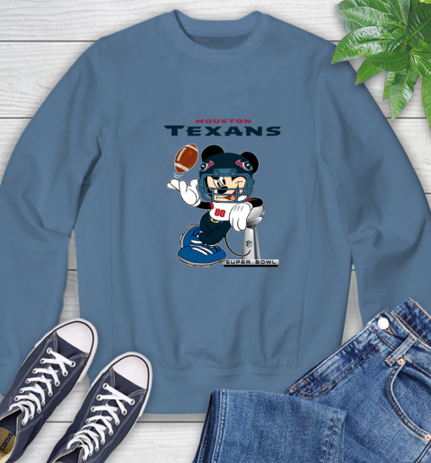 NFL Houston Texans Mickey Mouse Disney Super Bowl Football T Shirt Sweatshirt 7