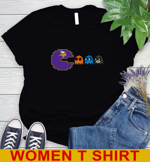 Minnesota Vikings NFL Football Pac Man Champion Women's T-Shirt 2