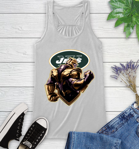 NFL Thanos Avengers Endgame Football Sports New York Jets Racerback Tank