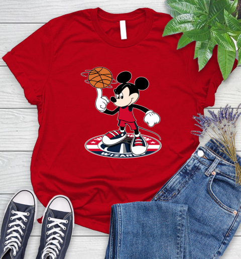 NBA Basketball Washington Wizards Cheerful Mickey Disney Shirt Women's T-Shirt 11