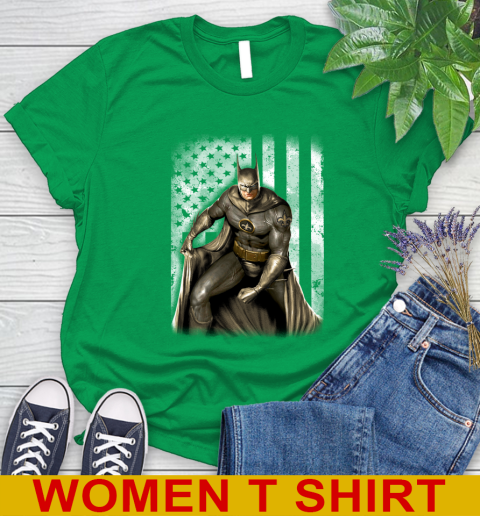 New Orleans Saints NFL Football Batman DC American Flag Shirt Women's T-Shirt 7