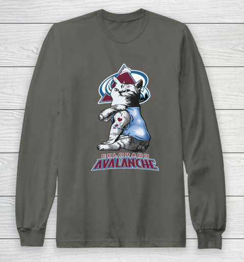 NHL My Cat Loves Colorado Avalanche Hockey Long Sleeve T-Shirt 5