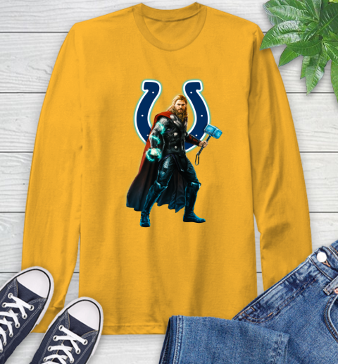 NFL Thor Avengers Endgame Football Indianapolis Colts Long Sleeve T-Shirt 3
