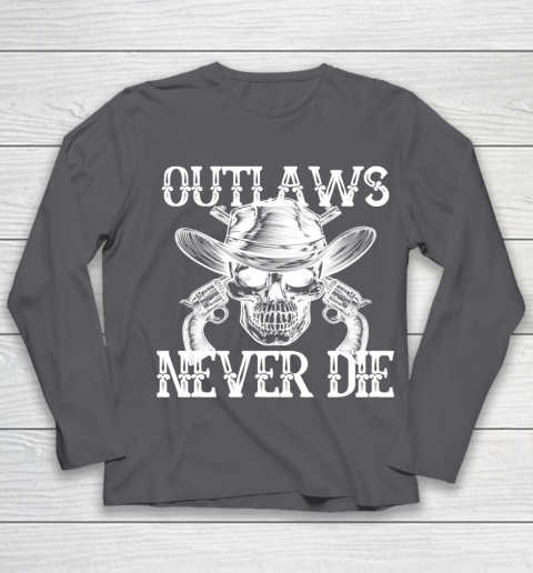 Outlaws Never Die shirt skull biker Youth Long Sleeve 6