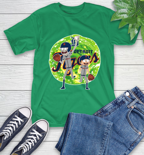 MLB Detroit Tigers Rick And Morty Baseball Sports T-Shirt 7