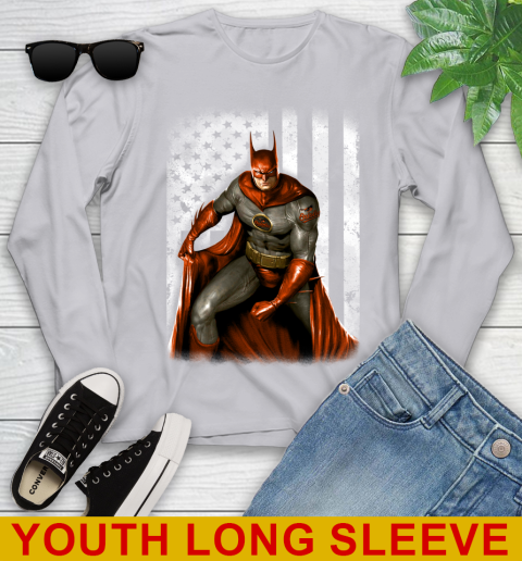 Baltimore Orioles MLB Baseball Batman DC American Flag Shirt Youth Long Sleeve 5