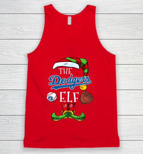 Los Angeles Dodgers Christmas ELF Funny MLB Tank Top 5