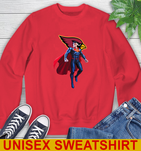 NFL Superman DC Sports Football Arizona Cardinals Sweatshirt 10
